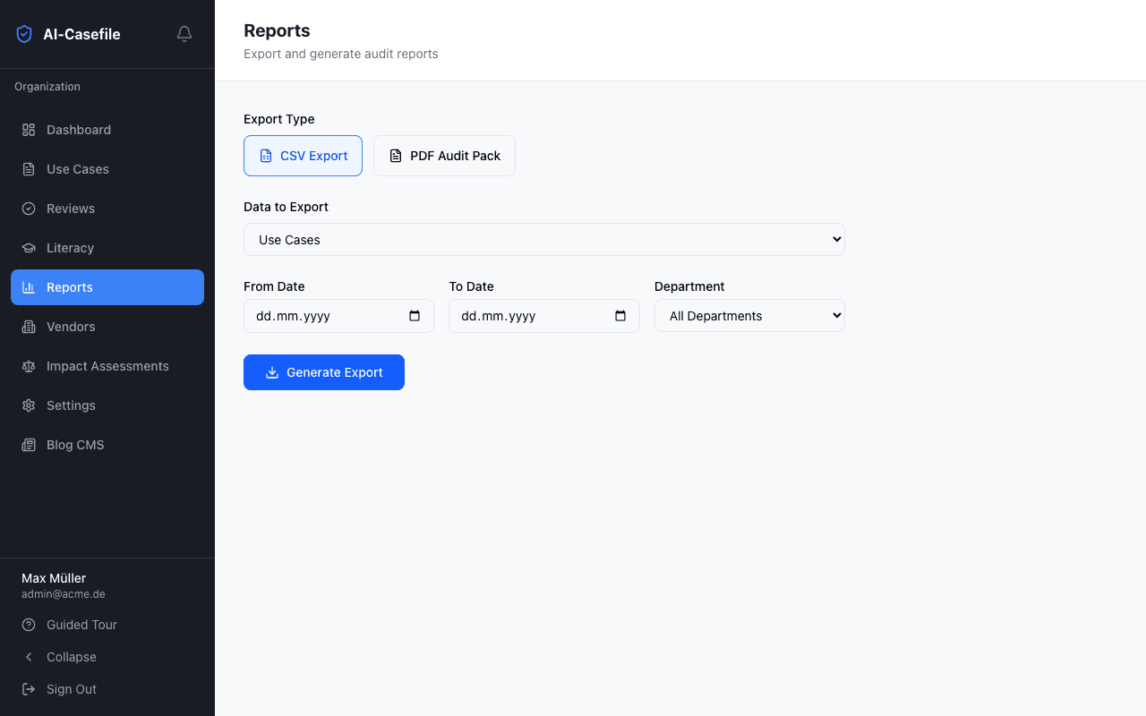 Generate Reports