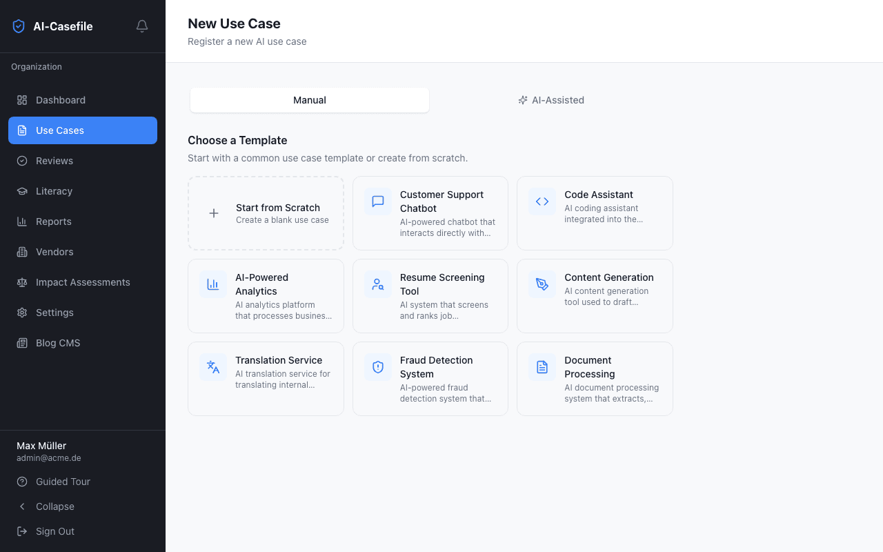 Register an AI Use Case